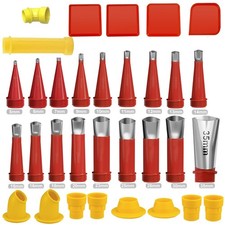 32PCS Universal Integrated Rubber Nozzle Tool Kit Include 18Pcs Caulking...
