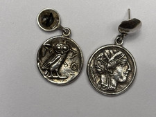 Antike Silber 925er athenische Tetradrachme Göttin Athene u. Eule 