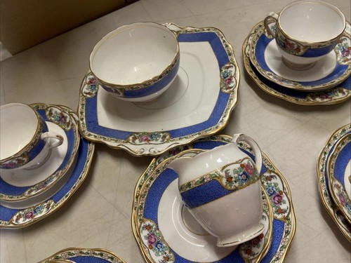 Juego de té vintage Roslyn China - Art Deco