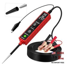 Power Circuit Probe Tester - 6-24V DC Automotive Test Light - 12V with Red-B