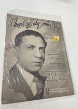 When My Baby Smiles At Me Sheet Music Ted Lewis Monroe 1920 Harry Von Tilzer