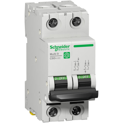 Schneider Electric M9U21204 Multi9 C60H-DC 2P 4A C 500V-DC
