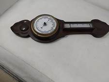 Vintage Wooden Wall Plaque Aneroid Barometer  22.5" x 7"
