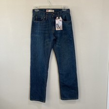 NWT Levi s 505 Regular Fit Boys Sz 12 Straight Leg Jeans 26 X 27 Cotton Blend