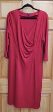 Talbots Knit Twist Front Side Zipper Size 16 Dress Long Sleeves Business Casual
