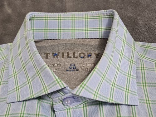 Camicia Twillory Performance the Hustle Windowpane con bottoni L/S taglia 15,5 - Foto 12 di 14