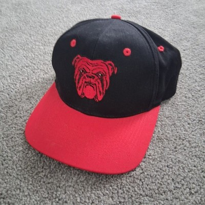 Vintage Red Dog Beer Hat Cap Snapback Black 90s Y2K KC Caps Wool Blend Two Tone