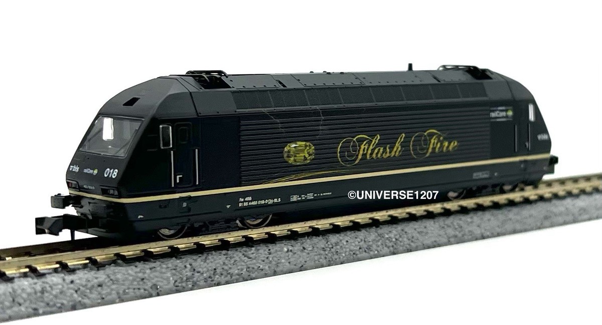 N Scale Kato Lemke K137121 BLS Re465 018 Flash Fire Railcare