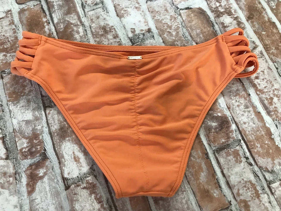 Vintage Y2K Hollister Co. Parte inferior de bikini con tiras naranja X-pequeña para nadar separadas Foto 4 de 4