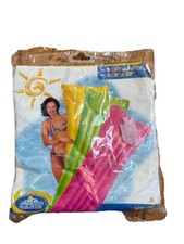 NWT Intex The Wet Set Vintage Mat Pool Beach Float Inflatable Yellow 72X 27  