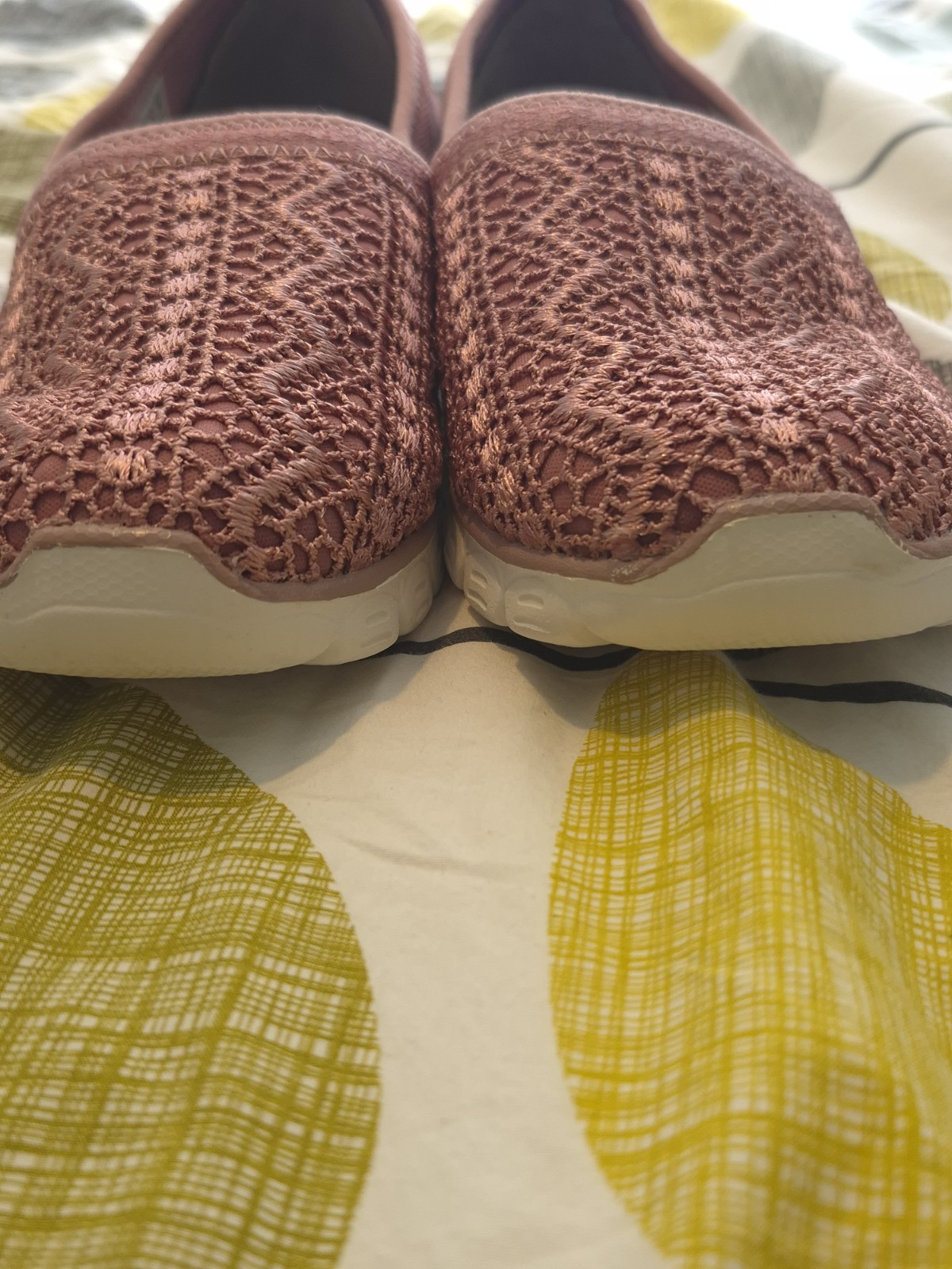 *Rare* Skechers EZ Flex 3.0 Slip-On Textured Lace Memory Foam Espadrilles UK 4 image 4