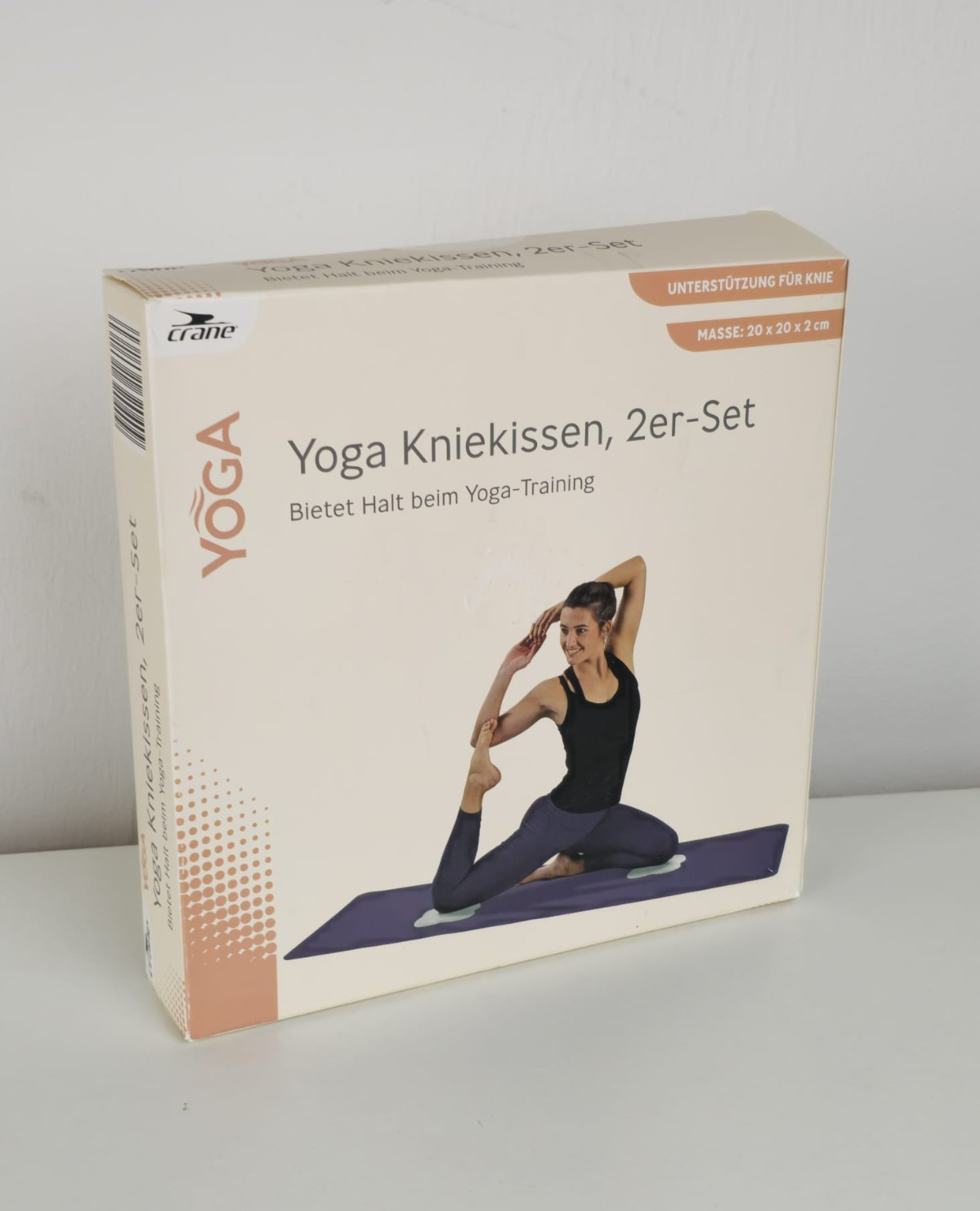 CRANE Yoga Kniekissen 2er Set – Rutschfest & Stoßdämpfend für Knie & Ellenbogen