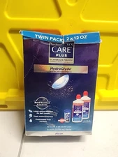 Clear Care Plus Contact Lens Cleaning Liquid Solution with HydraGlyde Twin Pack