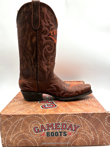 NEW Gameday Boots UT-M071-1 U Of Texas Leather Woman SZ 9 B -Brass Brown - Picture 11 of 12