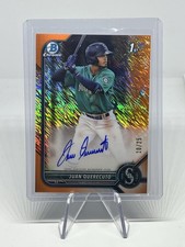 2022 Bowman Chrome Juan Querecuto Bowman 1st Orange Shimmer AUTO /25