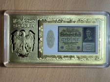 Weimarer Republik, Zehntausend Mark, Barren Kupfer Vergoldet, 110g. 100x50 mm-19