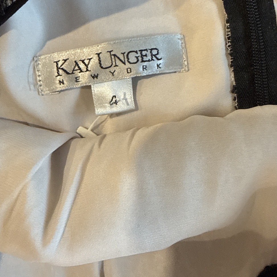 Kay Unger Sheath Lace Dress Womens 4 Multicolor Houndsooth Bolero Jacket Modest image 9