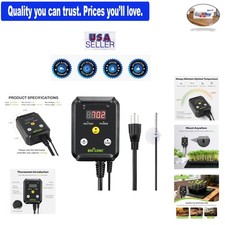 Digital Reptile Thermostat Controller 40-108 F 1000W Listed