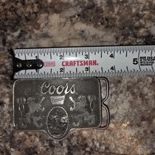 Coors Premium Beer Belt Buckle Opener with Bottle Opener 1970s Well Loved