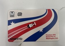 IN HAND Limited Edition Freedom 250 Grand Prix WMATA Smartrip Metro Card