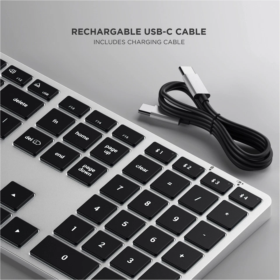 Slim X3 Bluetooth Backlit Keyboard for Mac, Illuminated Keys & Multi-Device S... - Image 4 of 4