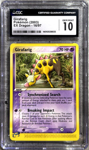 Girafarig graded CGC 10 for sale on eBay