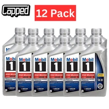 12x Mobil 1 103767 High Mileage 5W-30 Motor Oil, 1 Quart - 12qts