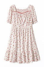 Women's Floral Print Dress Short Sleeve Knee Length Extra Large XL