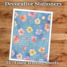 25 Sheets Decorative Paper Letter Writing Paper Color Stationery - Cute 012
