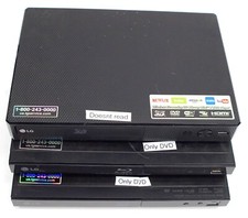 LOT of 3 LG Blu-Ray DVD Players - PARTS ONLY Won't Read  BP325W, BP145, BP550 