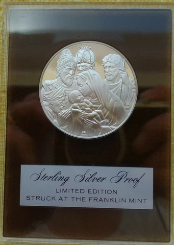Adoration of the Magi Sterling Silver Proof Franklin Mint