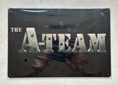 THE A-TEAM AMERICAN ACTION ADVENTURE TV SHOW BLECHSCHILD MAN CAVE 20x30cm
