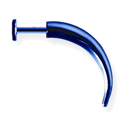 Plated Steel Labret 14 Gauge w/Talon Blue 102