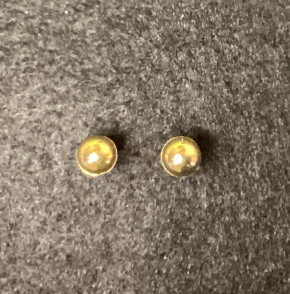 Handmade For 11 1/2&rdquo; Fashion Dolls Large Gold Ball Earrings With Plastic Posts