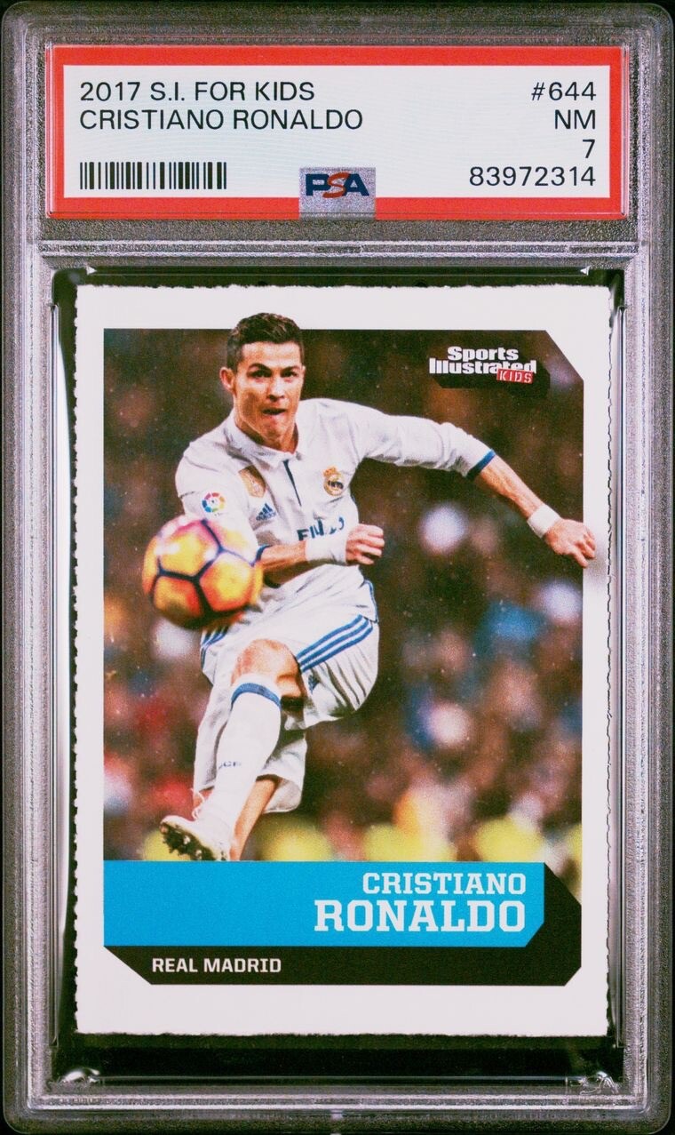 2017 Sports Illustrated for Kids Cristiano Ronaldo Rookie #644 PSA 7