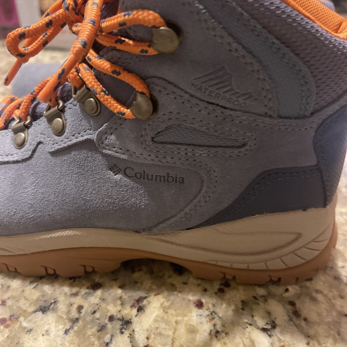 Columbia NEW Gray and Orange Hiking Boots - Lace-Up Ankle Boots Columbia Womens YL1098-036 Gray Hiking Boots | Mercari main image 2