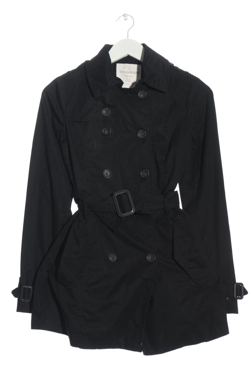 PULL BEAR Manteau mi saison Dames T 38 noir style d contract eBay