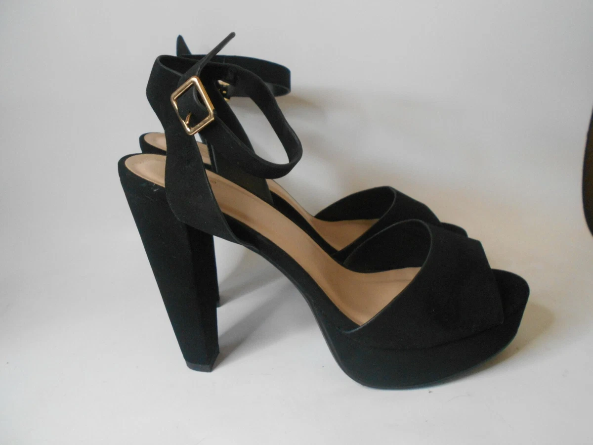 Black and Tan Platform Heels - Size 7.5, 5 inch Heels