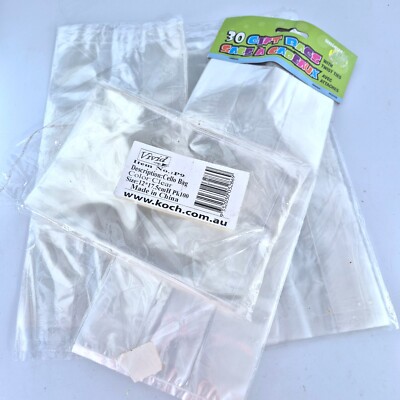 Plastic & Cello Bags Brand New 180 Various Sizes Storage Craft