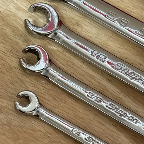 Snap On SAE Line Flare Nut Wrench Set 5pc 1/4" to 13/16" W/Tray RXFS605B USA - Picture 6 of 15