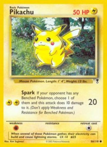 1x Pikachu - 86/110 - Common Moderately Played Pokemon G2 - Legendary Collection