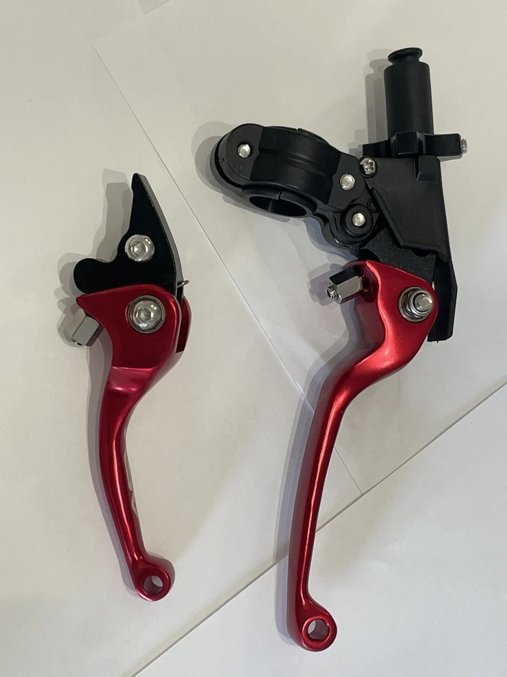 ASV F3 Irrompible​e Ajustable Shorty Rojo Freno y Embrague Percha y Palancas - ¡NUEVO! Foto 4 de 4