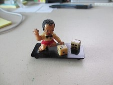MINIATURE CELLULOID JAPAN TOY BLACK BOY GAMBLING CRAPS 7