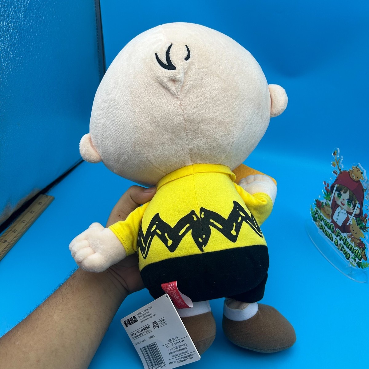 Peanuts Snoopy Charlie Brown Eat Pizza SEGA BIG Plush 12