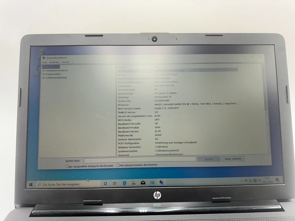 HP 15-da0530ng, Notebook, Windows 10 Home neu inst., 1TB Festplatte 4GB DDR4-RAM - Bild 2 von 4