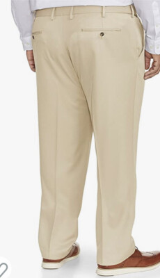Amazon Essentials Men's Loose Fit  Flat Front Khaki Tab  Pocket  BIG SZ  W50 L30