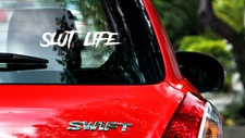 Slut Life sticker racing vinyl helmet JDM Funny drift butt car euro window decal