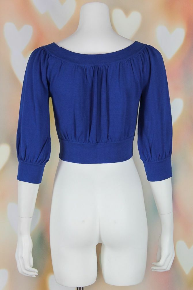 royal blue cropped sweater
