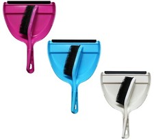 3 x Profi Kehrgarnitur Kehrblech Gummi Handfeger Schaufel + Besen Handbesen Set