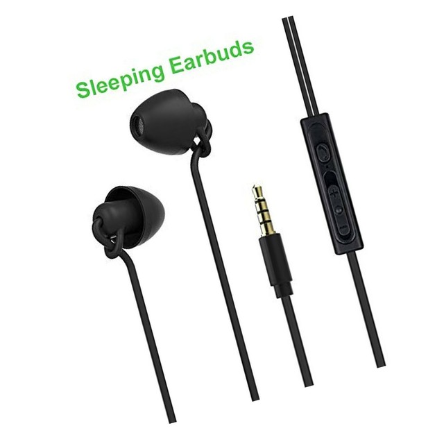 Sleeping Earbud Headphones Ultra Flexible Silicon Earplugs Noise
